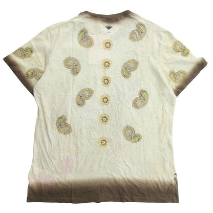 Dior Cotton Linen Botanical T-Shirt Sheer Paisley Beige L — view 2