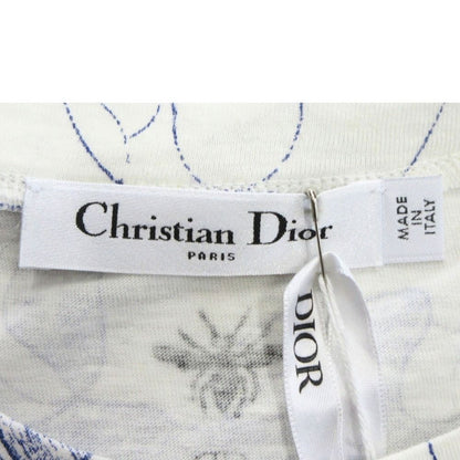Dior Around the World T-Shirt Short Sleeve Top Bee Embroidery Logo Off White S — view 6