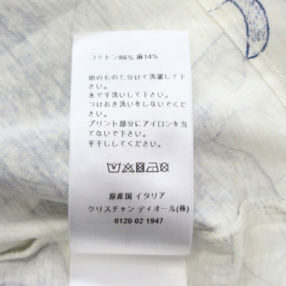 Dior Around the World T-Shirt Short Sleeve Top Bee Embroidery Logo Off White S — view 7