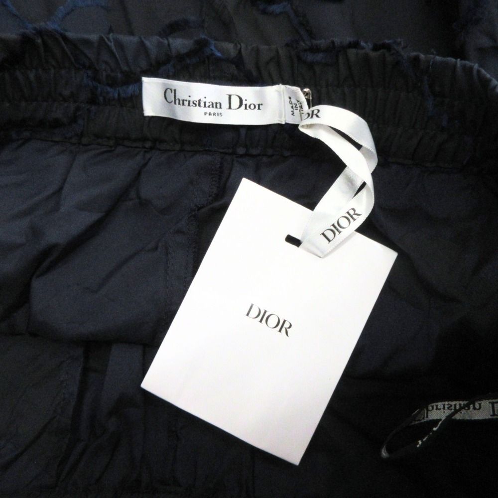 Dior Camouflage Pattern Jacquard Easy Pants Logo Charm Navy — view 5