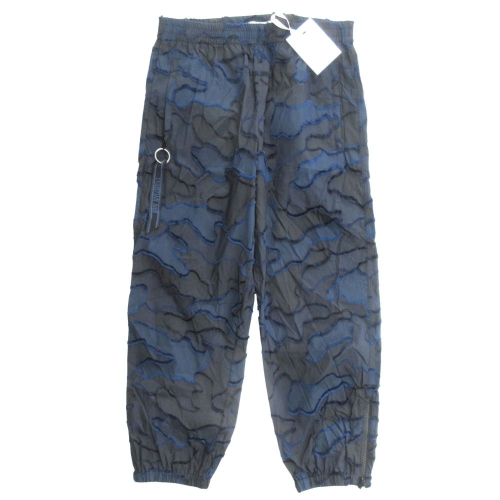 Dior Camouflage Pattern Jacquard Easy Pants Logo Charm Navy