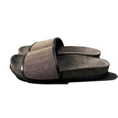 Brunello Cucinelli Precious Sandals Beads Brown — view 4
