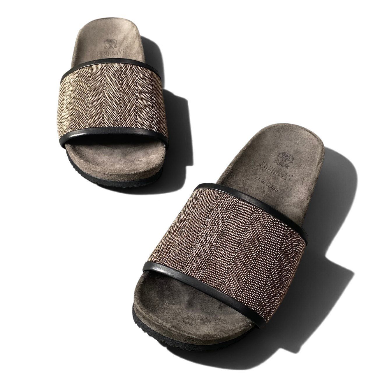 Brunello Cucinelli Precious Sandals Beads Brown — view 5