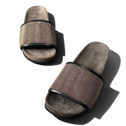 Brunello Cucinelli Precious Sandals Beads Brown — view 5