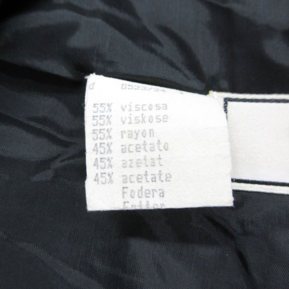 Fendi Collarless Jacket Ribbon Motif Black — view 5