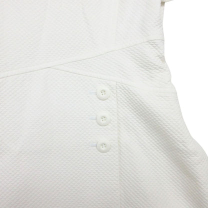 Dior Dress Waffle Fabric Pique Weave Short Sleeve Mini 100% Cotton White — view 5