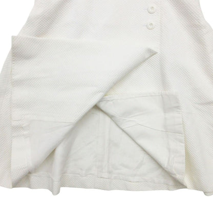 Dior Dress Waffle Fabric Pique Weave Short Sleeve Mini 100% Cotton White — view 6