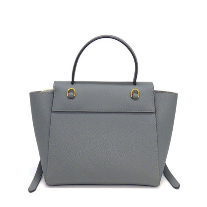Celine Handle Shoulder Bag Nano Blue Gray Calfskin Gold — view 2