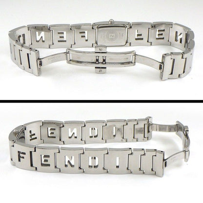 Fendi Watch Stella L Rectangular Blue Dial Logo Bracelet SS Quartz Analog — view 3