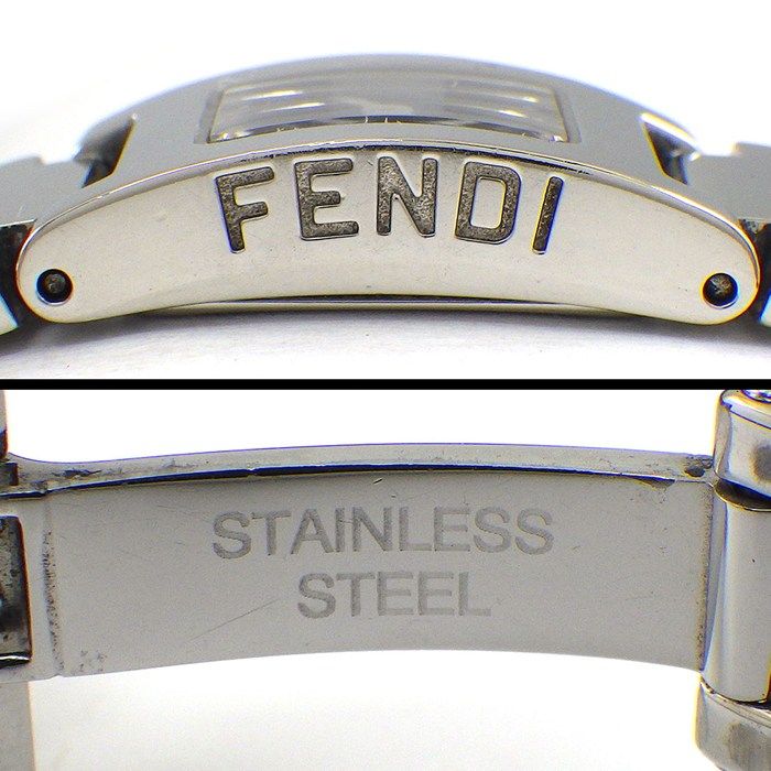 Fendi Watch Stella L Rectangular Blue Dial Logo Bracelet SS Quartz Analog — view 5