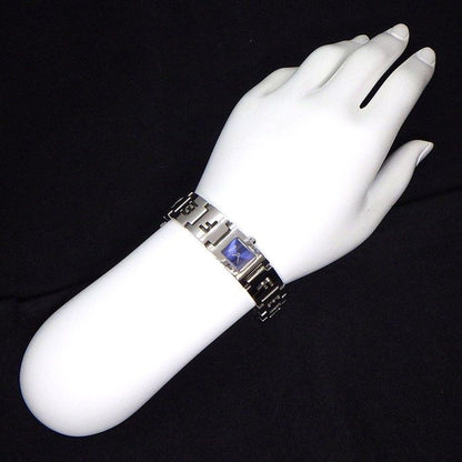 Fendi Watch Stella L Rectangular Blue Dial Logo Bracelet SS Quartz Analog — view 8