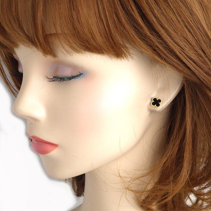 Van Cleef & Arpels Earrings Sweet Alhambra Onyx 18K Yellow Gold — view 7