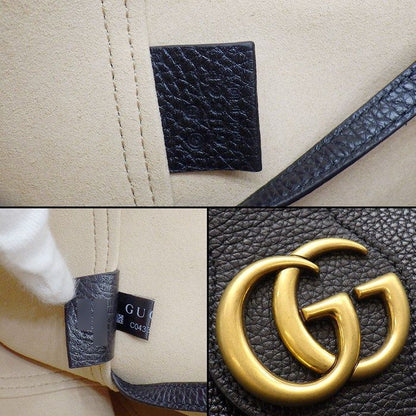 Gucci Tote Bag GG Marmont Dahlia Black Leather Gold — view 7