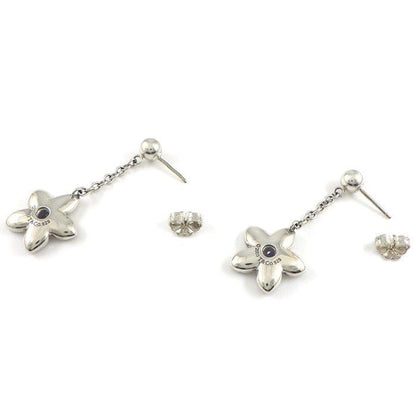 Tiffany & Co Earrings Flower Drop Dangle Chain Iolite — view 2