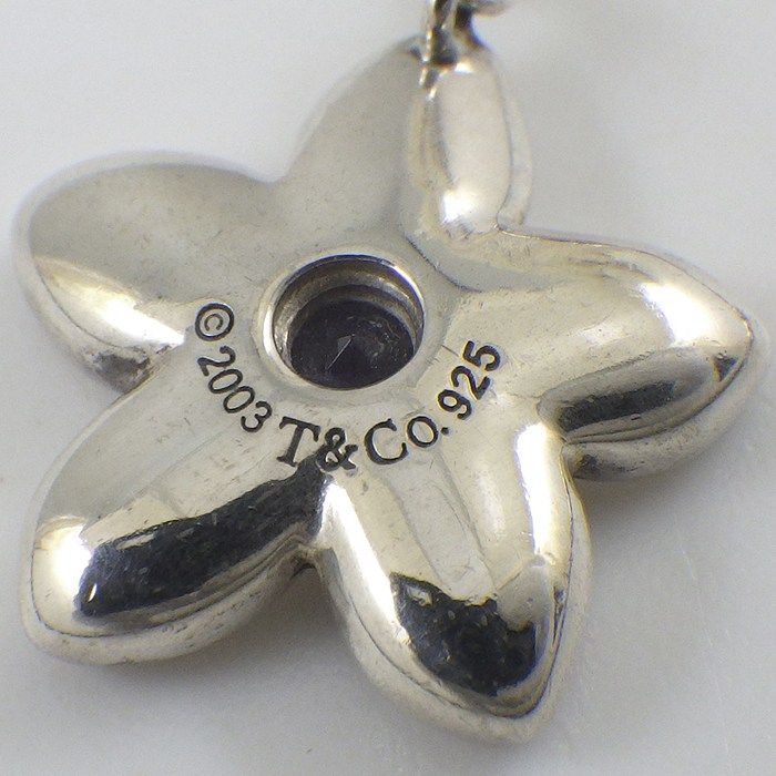 Tiffany & Co Earrings Flower Drop Dangle Chain Iolite — view 3
