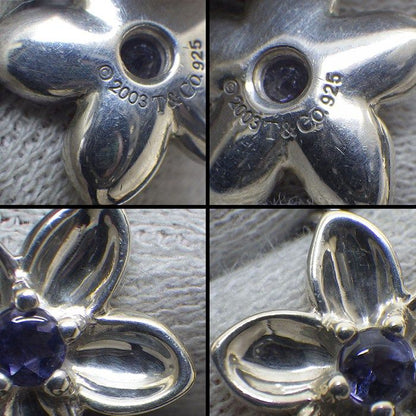 Tiffany & Co Earrings Flower Drop Dangle Chain Iolite — view 8