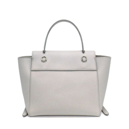 Celine Handle Shoulder Bag Nano Light Gray Calfskin Silver — view 2