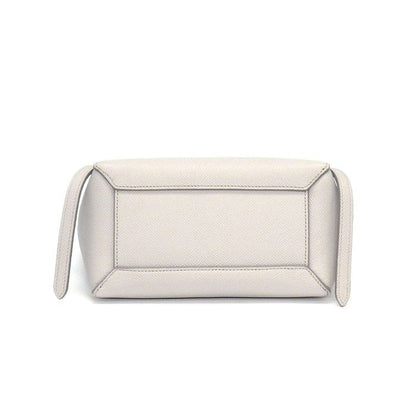 Celine Handle Shoulder Bag Nano Light Gray Calfskin Silver — view 4