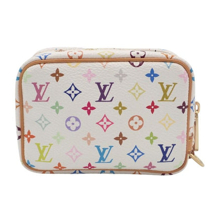 Louis Vuitton Trousse Wapiti Monogram Pouch Leather Multicolor White Blanc Gold — view 4