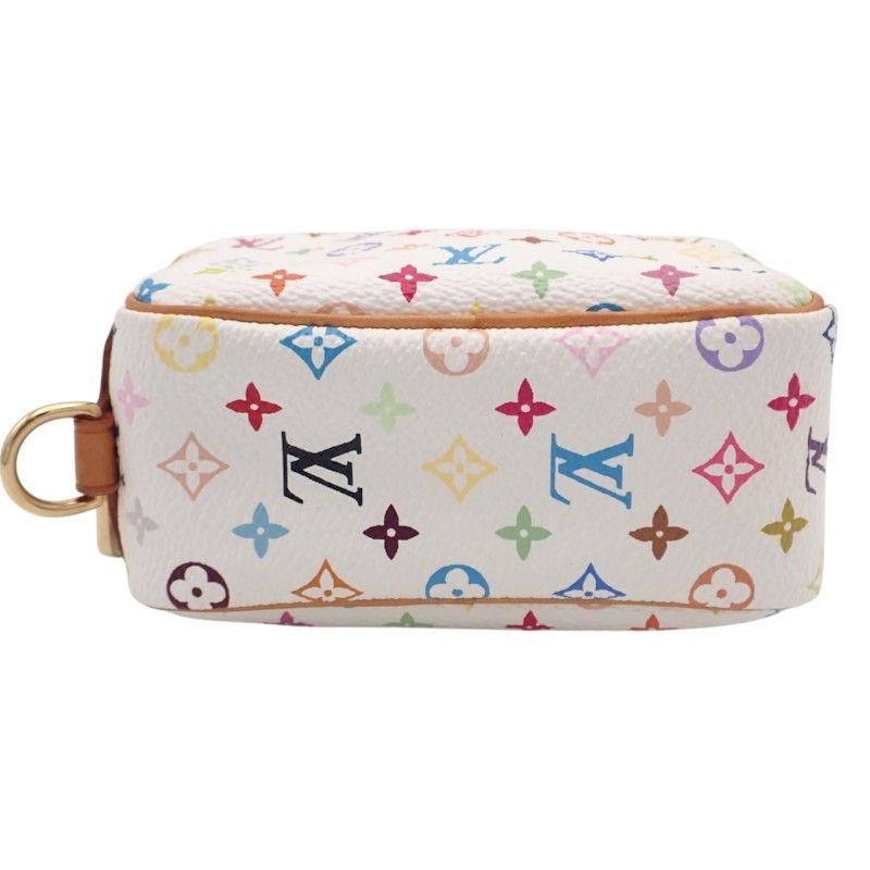 Louis Vuitton Trousse Wapiti Monogram Pouch Leather Multicolor White Blanc Gold — view 6