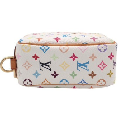 Louis Vuitton Trousse Wapiti Monogram Pouch Leather Multicolor White Blanc Gold — view 6
