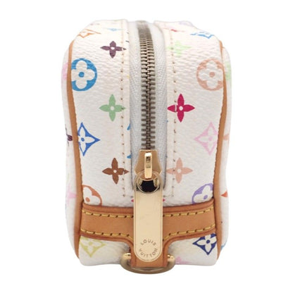 Louis Vuitton Trousse Wapiti Monogram Pouch Leather Multicolor White Blanc Gold — view 2