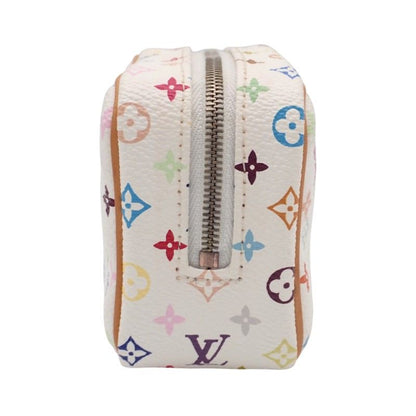 Louis Vuitton Trousse Wapiti Monogram Pouch Leather Multicolor White Blanc Gold — view 3