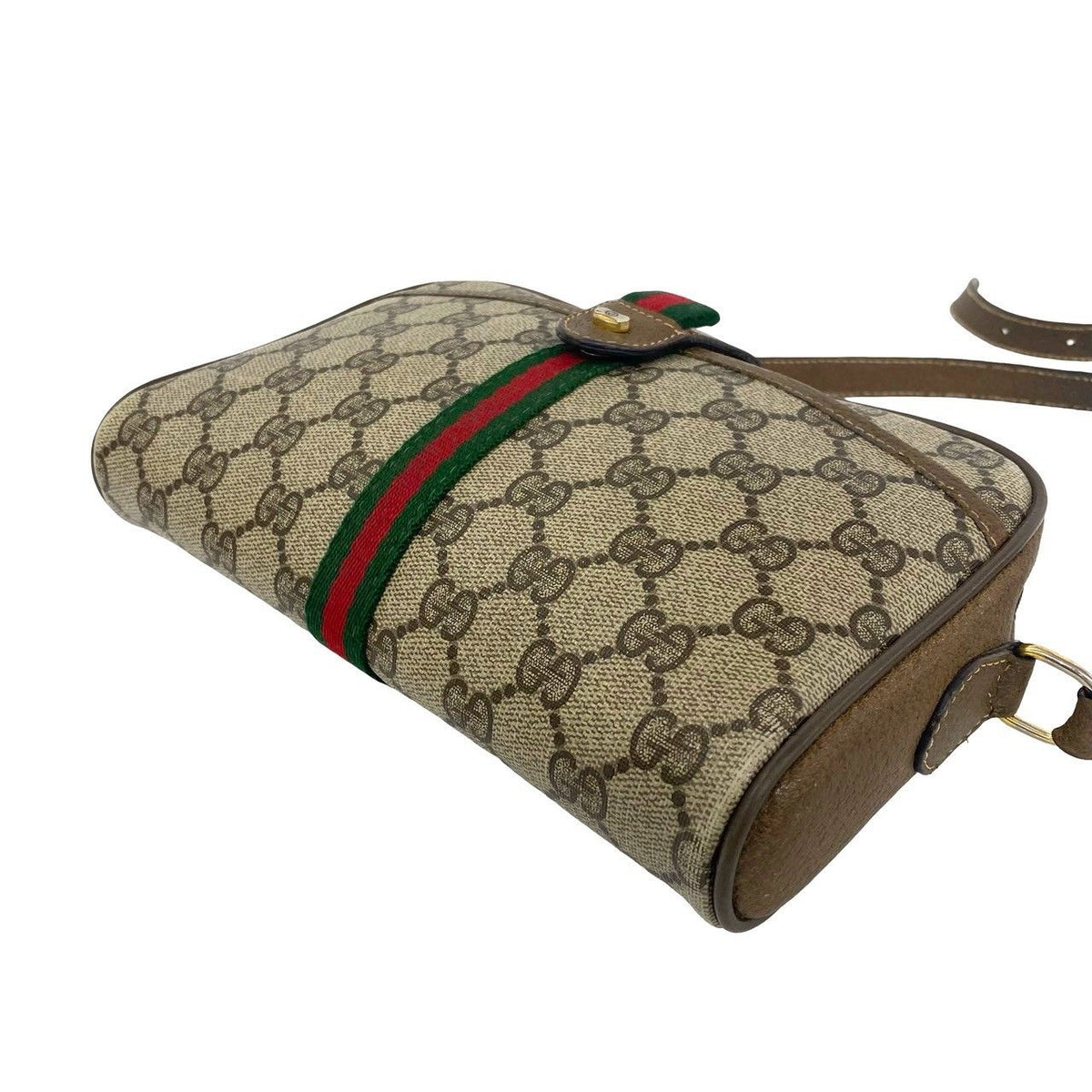 Gucci Vintage Sherry Line GG Logo Pattern Leather Mini Shoulder Bag Pochette — view 8