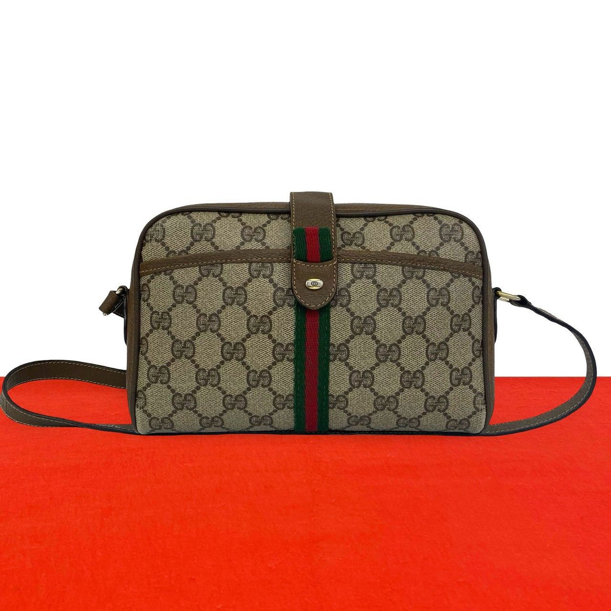 Gucci Vintage Sherry Line GG Logo Pattern Leather Mini Shoulder Bag Pochette