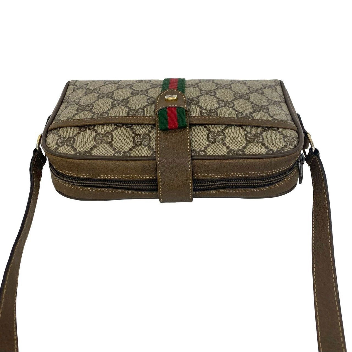 Gucci Vintage Sherry Line GG Logo Pattern Leather Mini Shoulder Bag Pochette — view 4