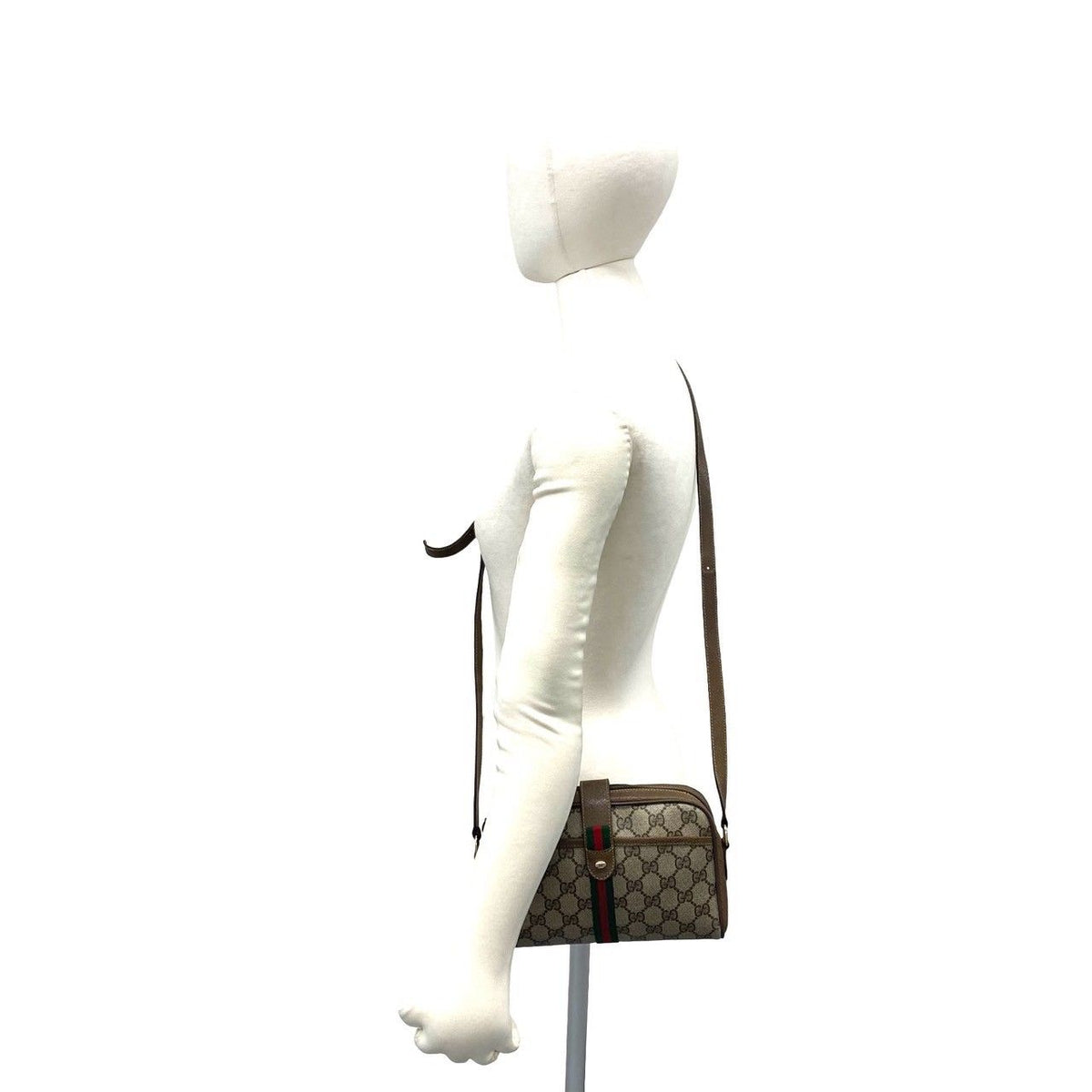 Gucci Vintage Sherry Line GG Logo Pattern Leather Mini Shoulder Bag Pochette — view 2
