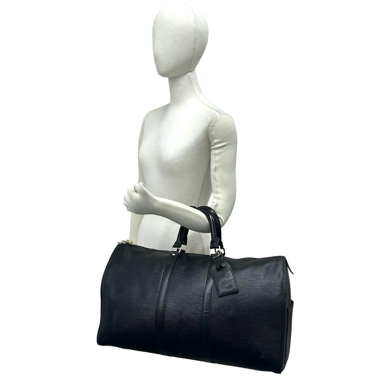 Louis Vuitton Vintage Keepall Epi Leather Boston Bag Black Noir — view 2