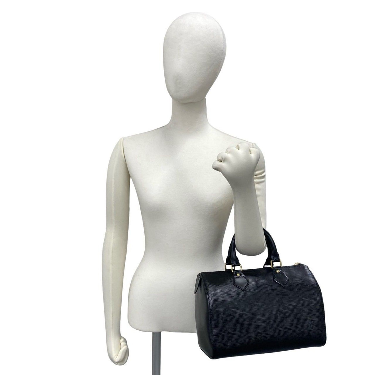 Louis Vuitton Vintage Speedy 30 Epi Leather Handle Mini Boston Bag Noir — view 2