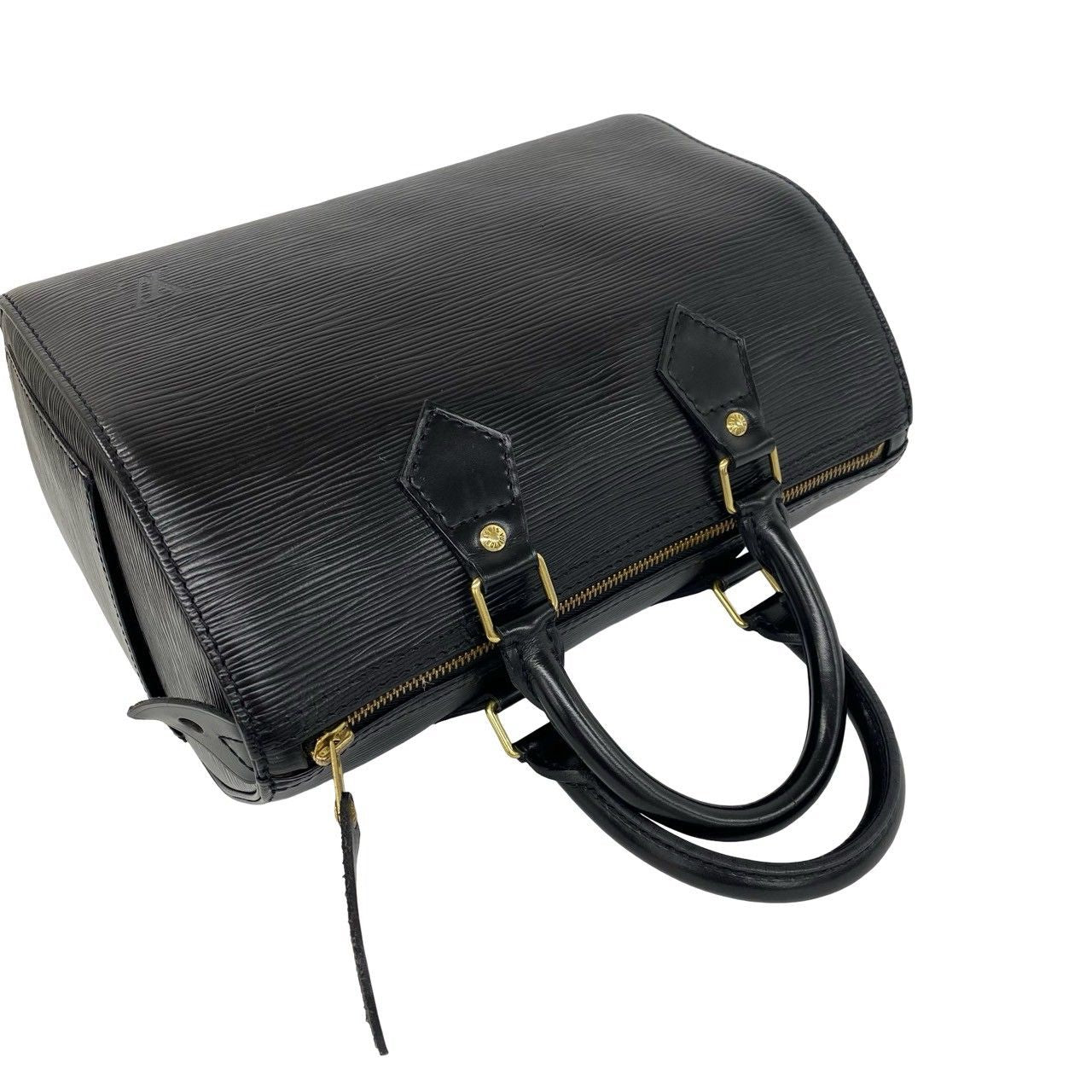 Louis Vuitton Vintage Speedy 30 Epi Leather Handle Mini Boston Bag Noir — view 4