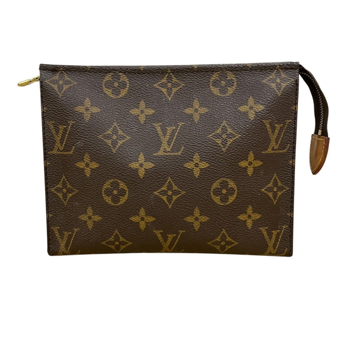 Louis Vuitton Posh Twill 19 Monogram Pouch Canvas