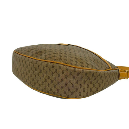 Gucci Vintage Micro GG Logo Leather Shoulder Bag Pochette Sacoch Brown — view 8