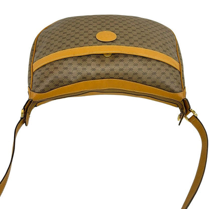 Gucci Vintage Micro GG Logo Leather Shoulder Bag Pochette Sacoch Brown — view 4