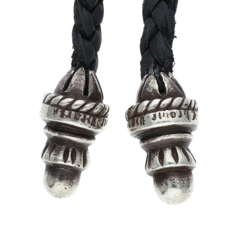 Chrome Hearts Leather Braid Borochip Blade Necklace — view 3