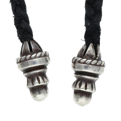 Chrome Hearts Leather Braid Borochip Blade Necklace — view 4