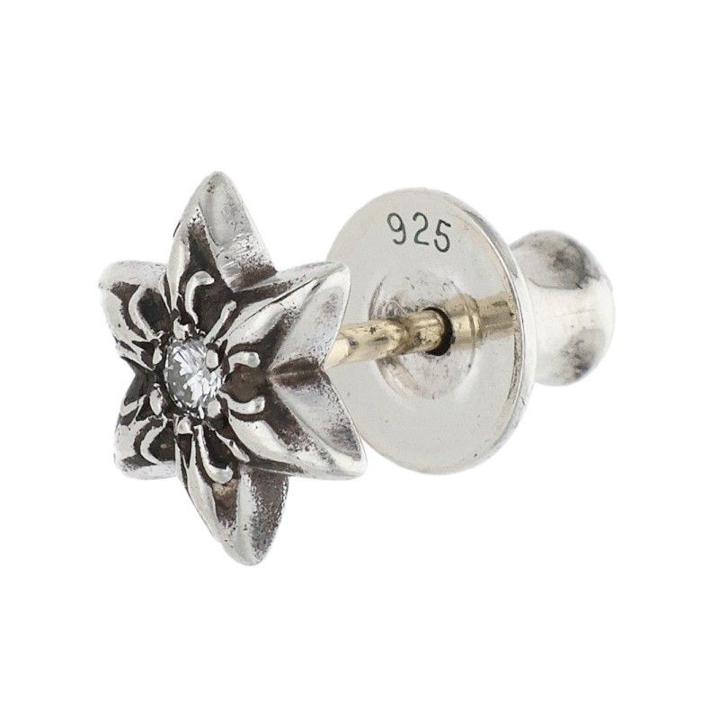 Chrome Hearts CO Star Dmnd Stud 1 Diamond Silver Single Earring