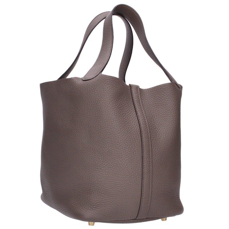 Hermes Picotin Lock MM Taurillon Clemence Etain MM Handbag — view 2
