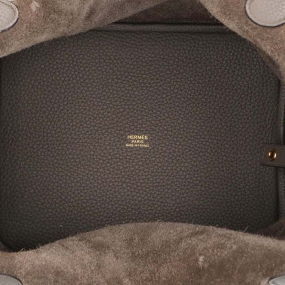 Hermes Picotin Lock MM Taurillon Clemence Etain MM Handbag — view 4
