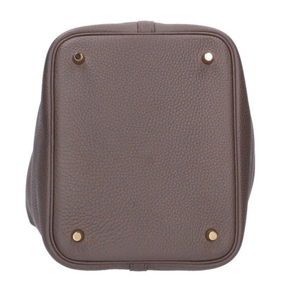 Hermes Picotin Lock MM Taurillon Clemence Etain MM Handbag — view 5