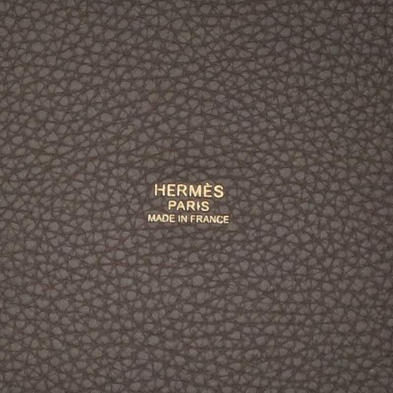 Hermes Picotin Lock MM Taurillon Clemence Etain MM Handbag — view 3