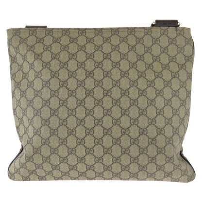 Gucci Beige Dark Brown GG Supreme Canvas Shoulder Bag — view 2