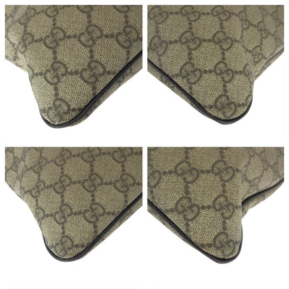 Gucci Beige Dark Brown GG Supreme Canvas Shoulder Bag — view 3