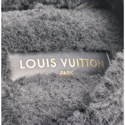 Louis Vuitton Almost Bliss Comfort Black Twist Sandals Slippers Shearling — view 8