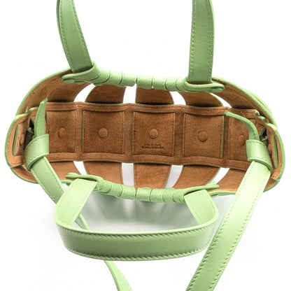 Bottega Veneta the Shell Light Green Leather 2-Way Handle Shoulder Bag — view 5