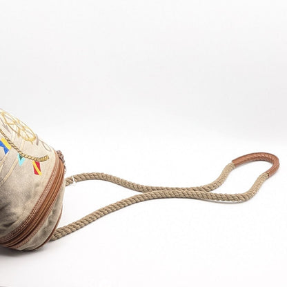 Gucci Marine Beige Canvas Tube Shoulder Bag — view 7