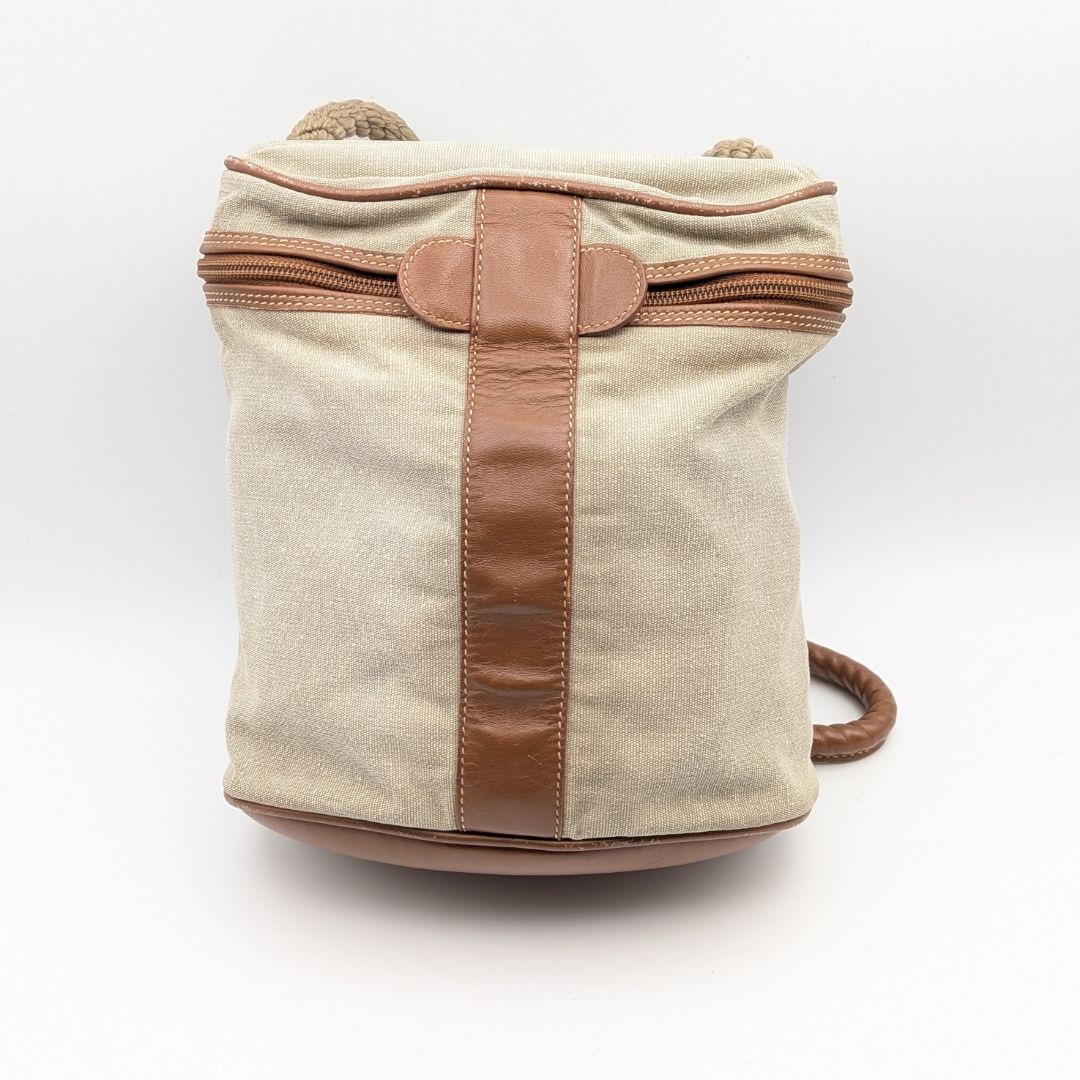 Gucci Marine Beige Canvas Tube Shoulder Bag — view 2